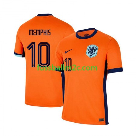 Fußballtrikots Niederlande Memphis Depay 10 Heim Trikotsatz EURO 2024